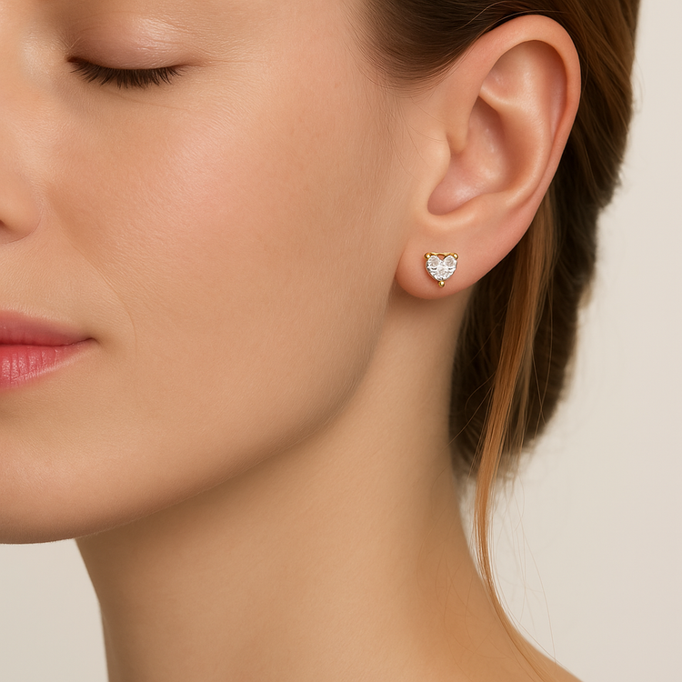 Earrings / butterfly earrings in silver and gold / MatiJaro