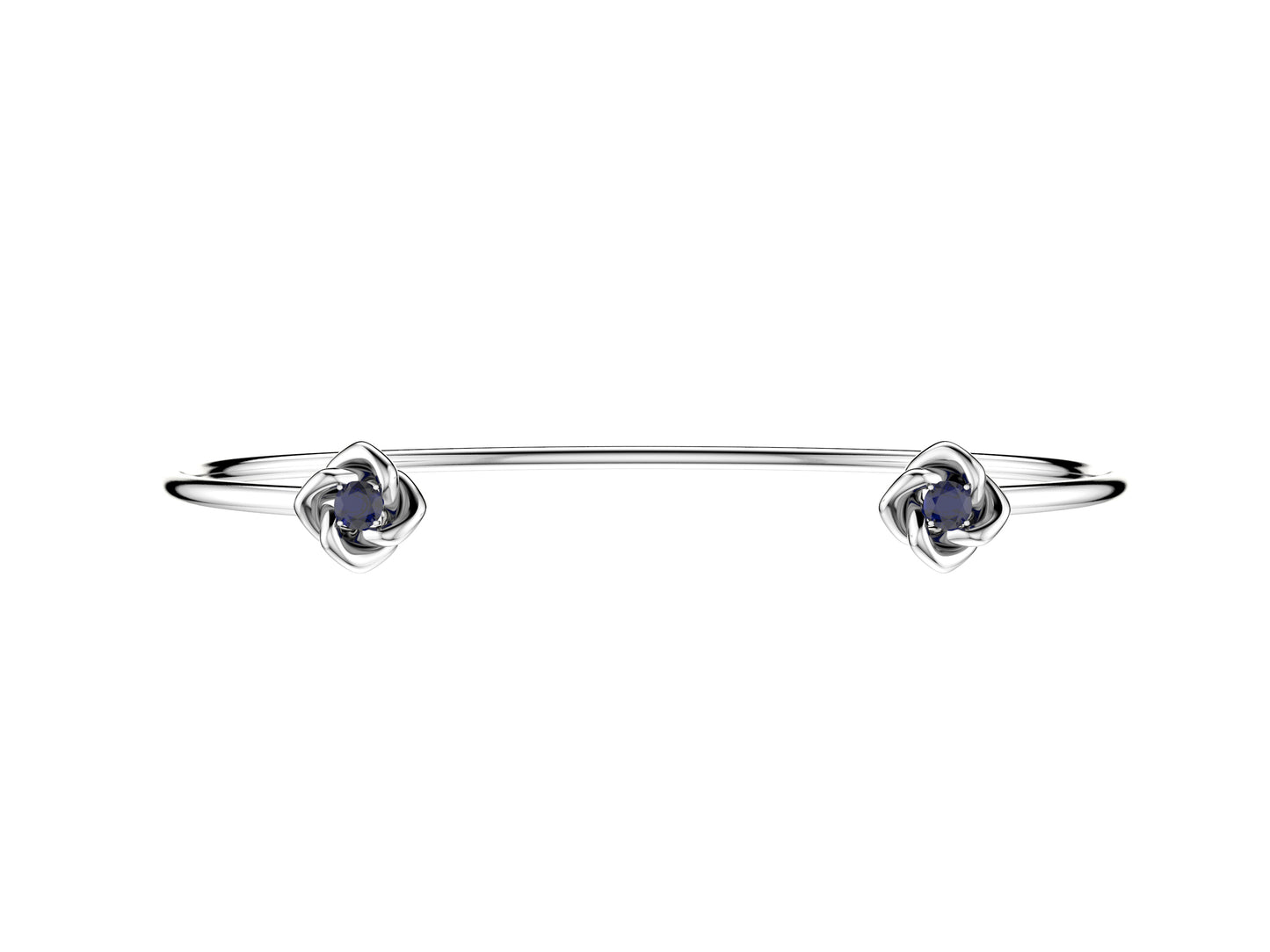 Gemmes De La Divinite bracelet, platina, blue sapphire. Width: 2 mm. 8,3 mm.