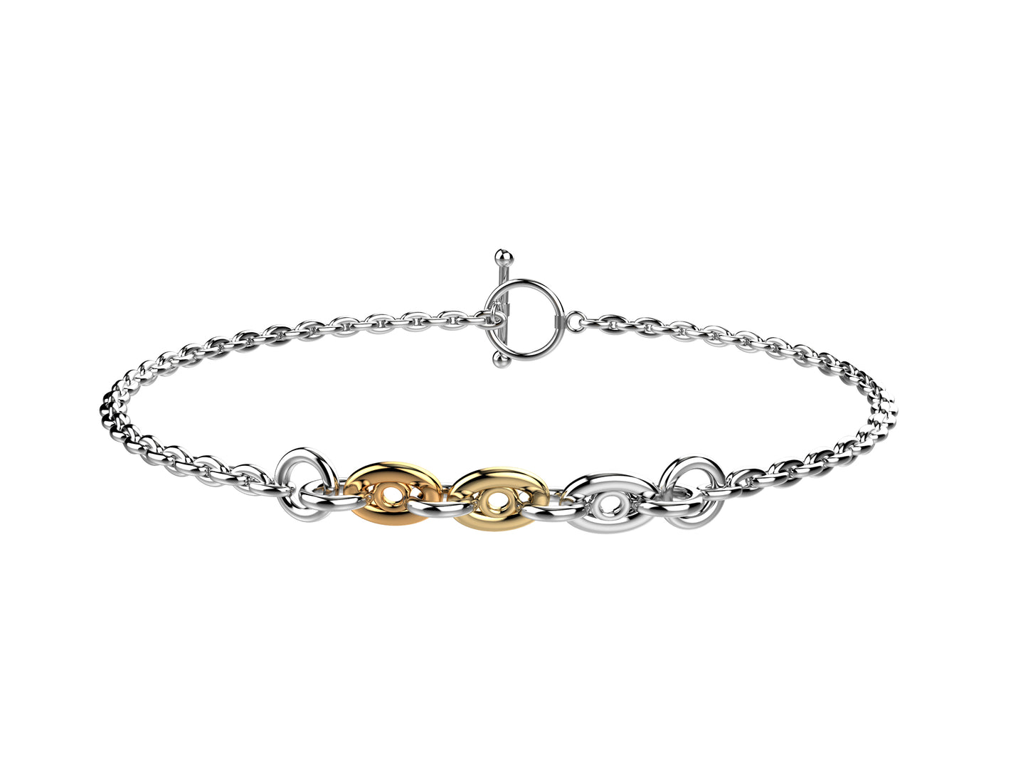 Hit New Style necklace, 18K white gold.