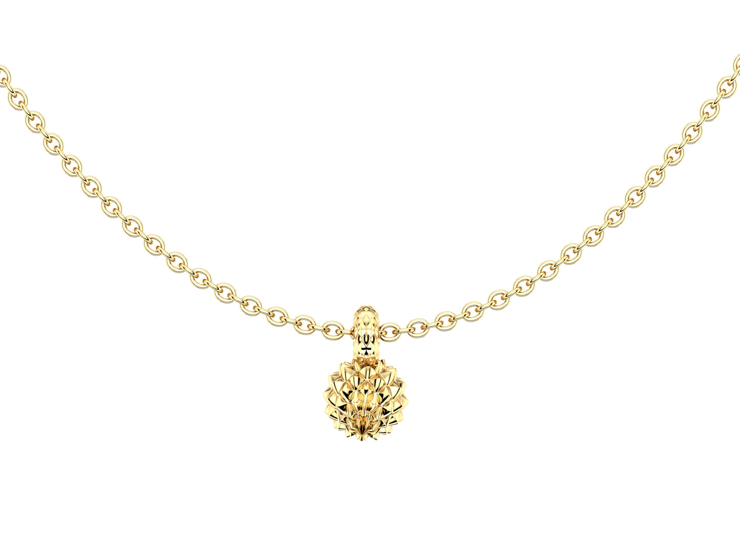 Flores de MatiJaro necklace, 18K yellow gold, pattern 6-11 mm.