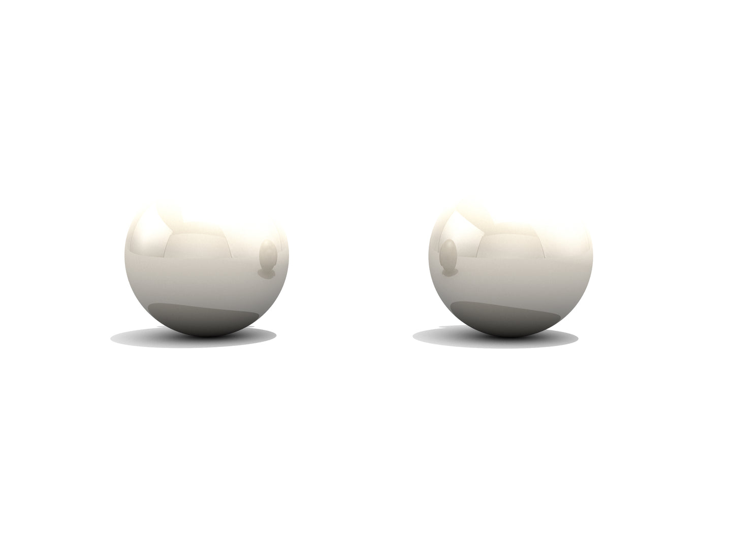 MatiJaro Pearls earrings, 18K white gold, each set with an Akoya pearl.