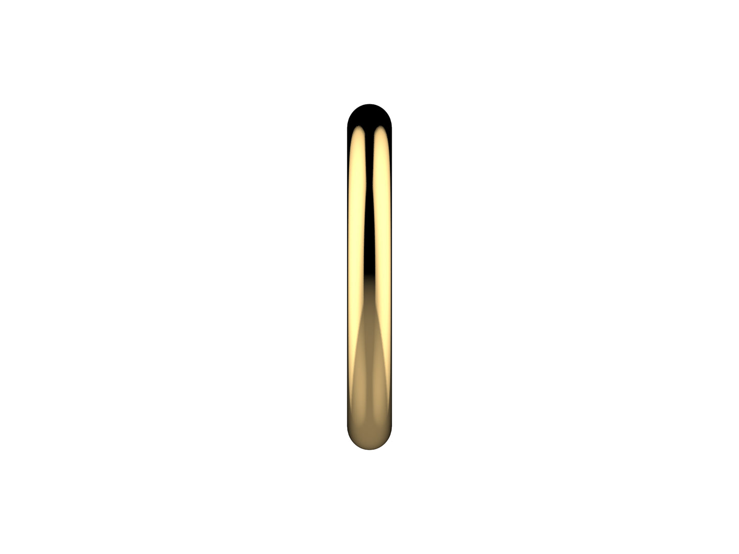 Love wedding band, width 2.5 mm, 18K yellow gold.