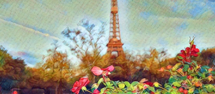 Flores de MatiJaro Jewelry Collection / Paris tower with roses / MatiJaro