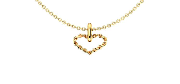 Matijaro Heart Jewelry Collection: heart pendant in gold / MatiJaro