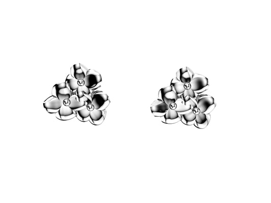FLORES DE MATIJARO EARRINGS Three Flowers Silver