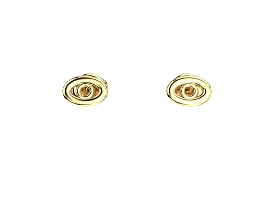 Hit New Style earrings, 18K yellow gold. Diameter 13 mm.