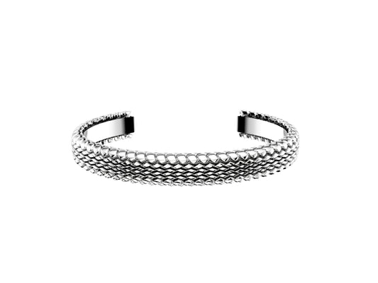 Hit New Style bracelet, sterling silver. Width: 10 mm.