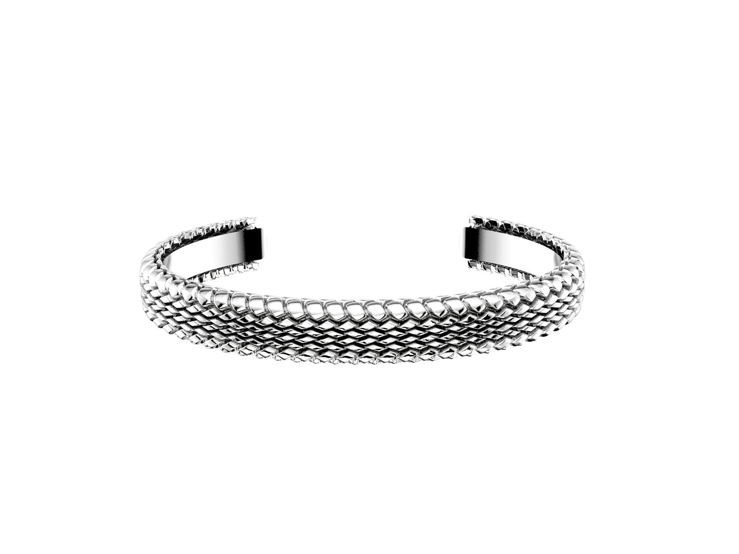 Hit New Style WM bracelet, sterling silver. Width: 10 mm.