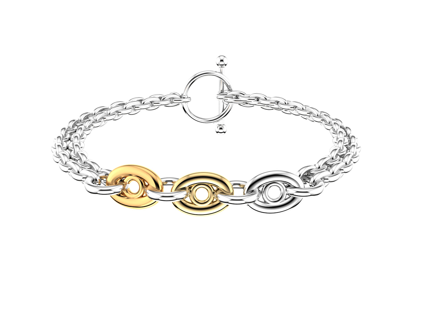 Hit New Style bracelet, 18K white gold.