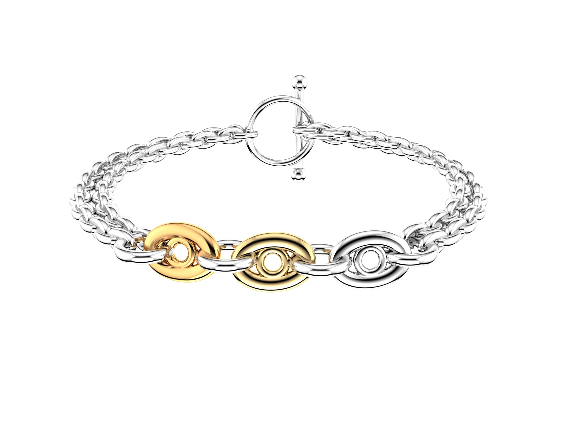 Hit New Style bracelet, 18K white gold.