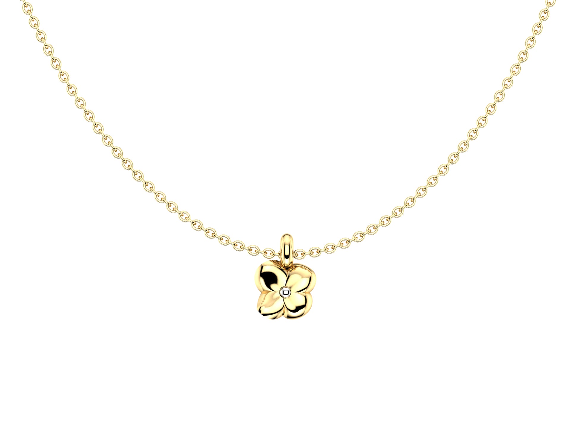 Flores de MatiJaro necklace, 18K yellow gold. Length: 60 – 60.4 cm. Width of the motif: 9 mm. Length of the motif: 9 mm.