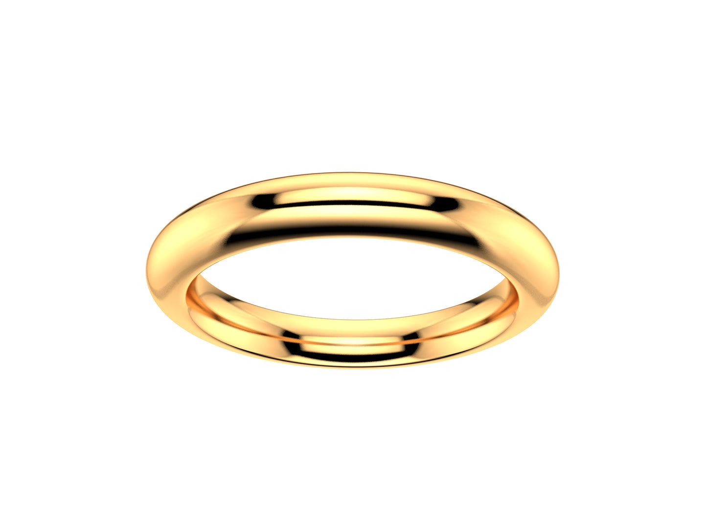 Love wedding band, width 2.9 mm, 18K rose gold.