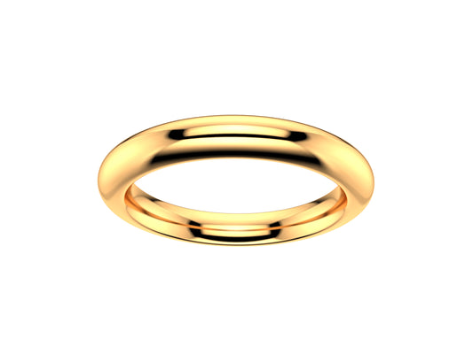 Love wedding band, width 2.9 mm, 18K rose gold.