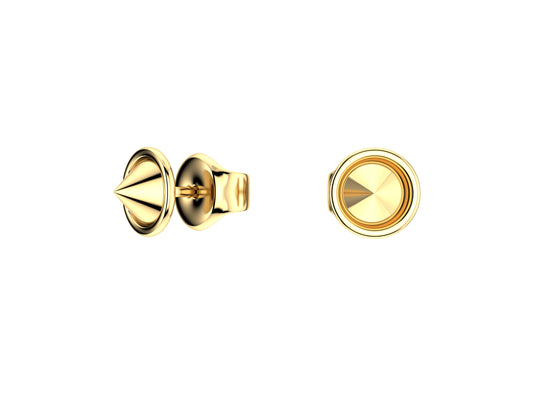 Hit New Style earrings, 18K yellow gold. Inner diameter: 8.5 mm.