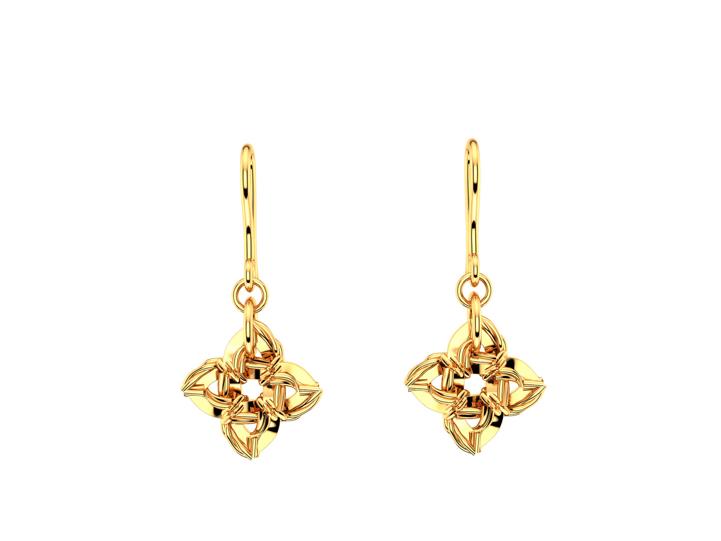 Hit New Style earrings, 18K rose gold.