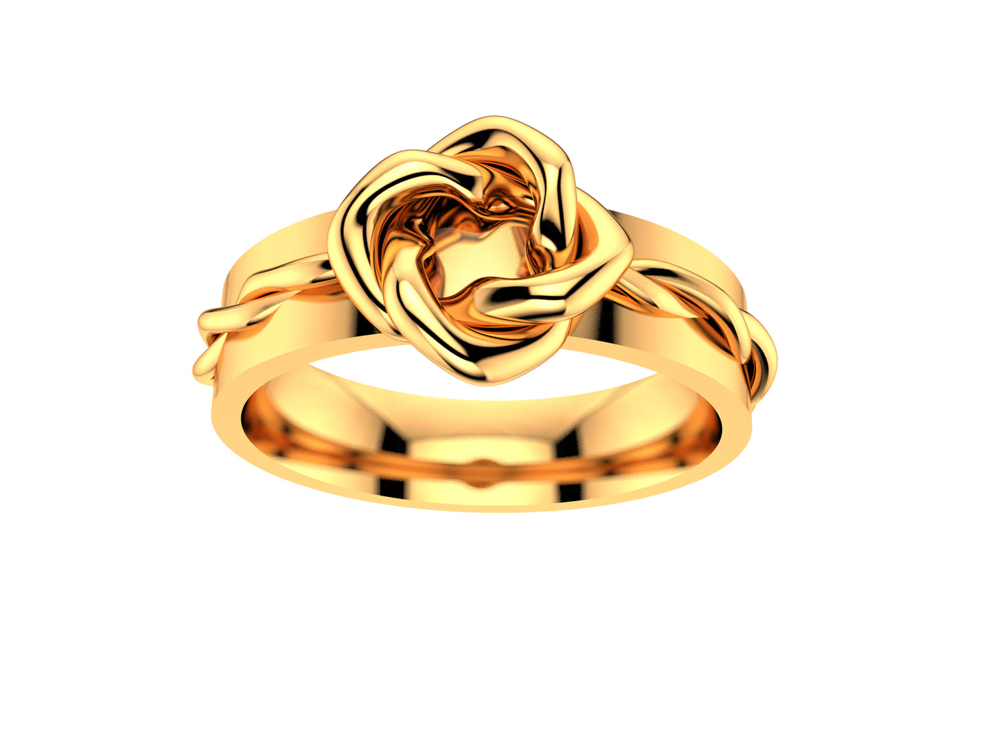 Flores de MatiJaro ring, 18K rose gold. Width of the pattern: 9.0 mm.