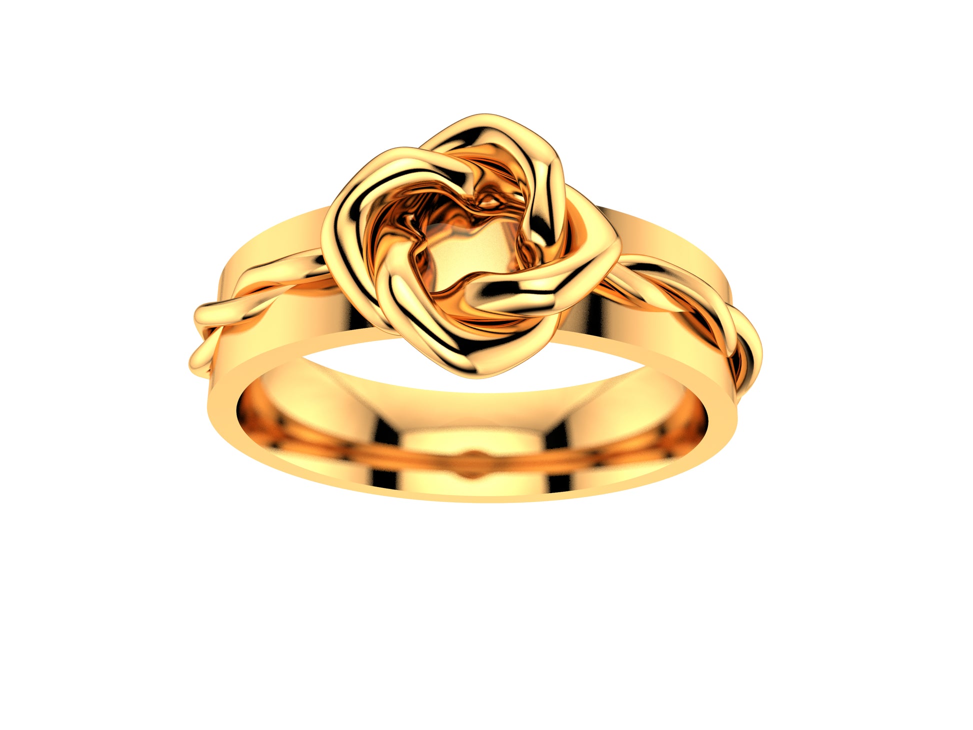 Flores de MatiJaro ring, 18K rose gold. Width of the pattern: 9.0 mm.