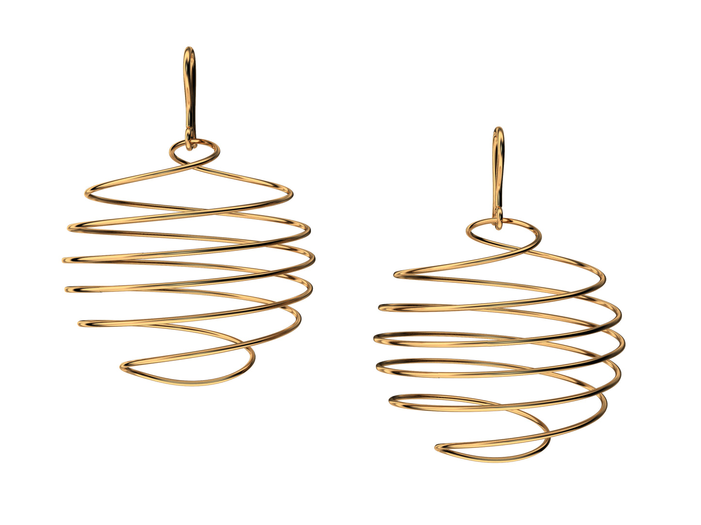 Hit New Style earrings, 18K red gold. Inner diameter: 30 mm.