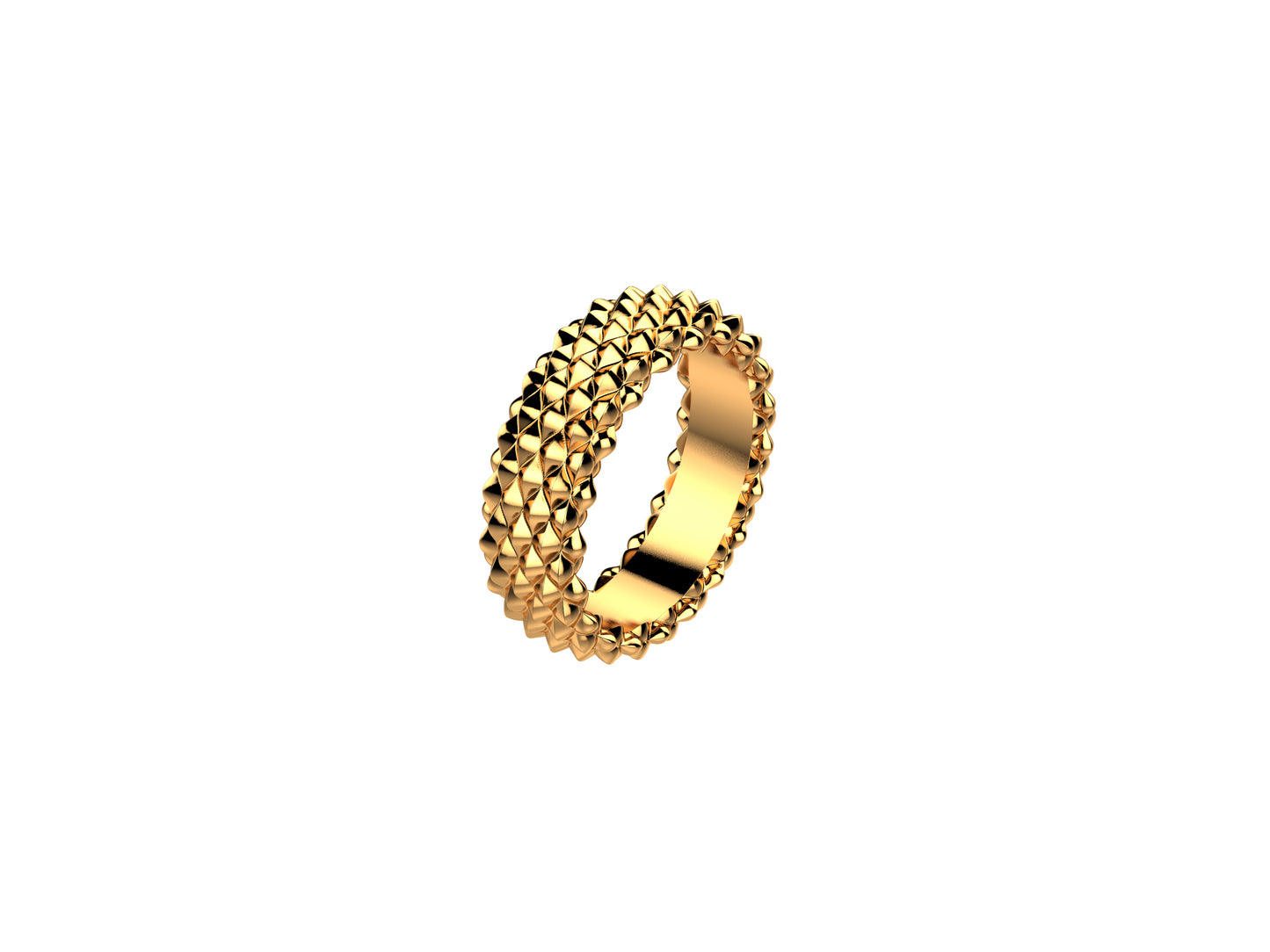 Hit New Style ring, 18K rose gold. Width of the pattern: 6.0 mm.