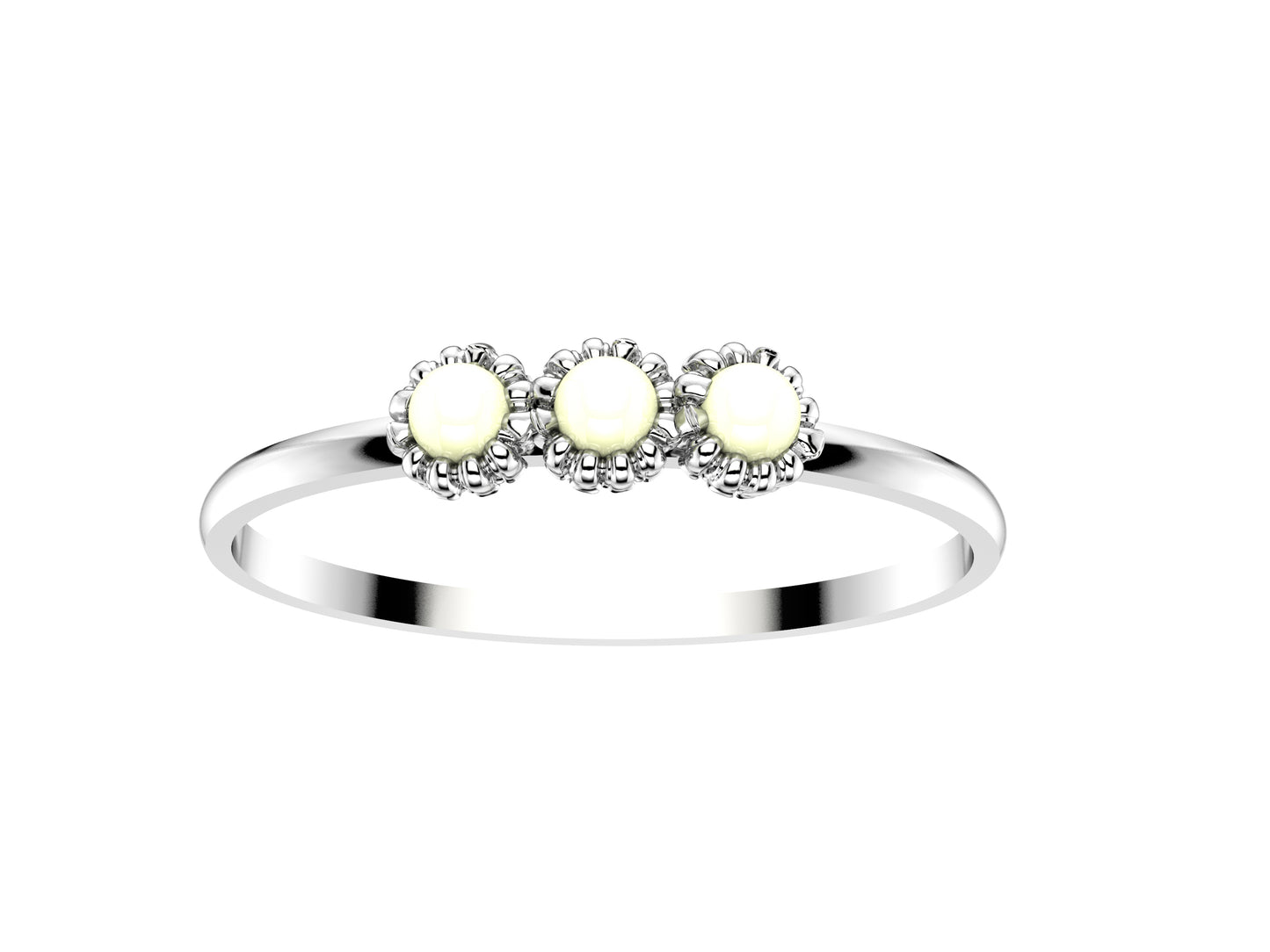 Flores de MatiJaro Pearls bracelet, 18K white gold, pearls. 