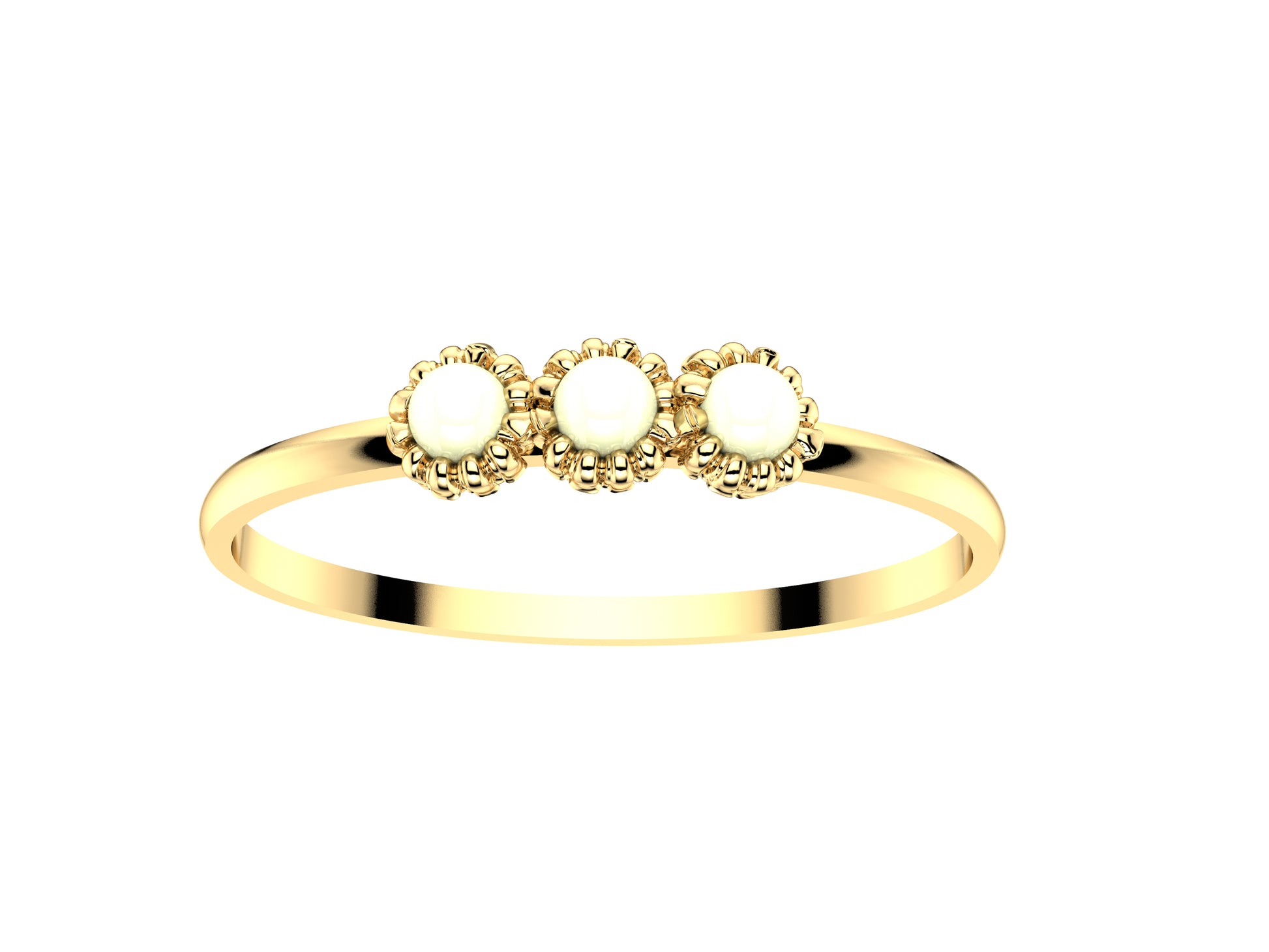 Flores de MatiJaro Pearl bracelet, 18K yellow gold, pearls.