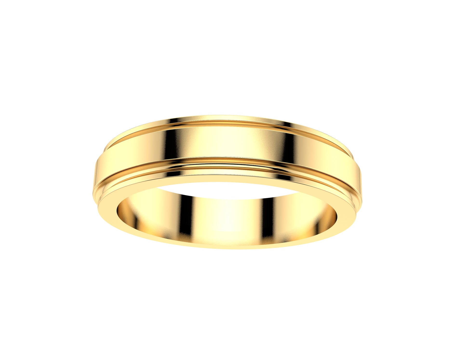 Love wedding band, width 4.5 mm, 18K yellow gold.