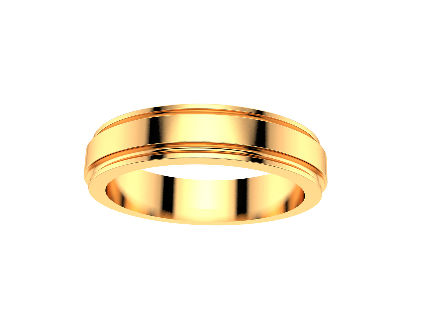 Love wedding band, width 4.5 mm, 18K rose gold.