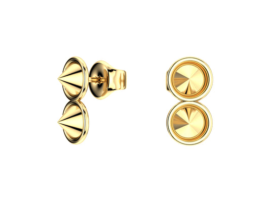 Hit New Style earrings, 18K yellow gold. Inner diameter: 8 mm x 16 mm.