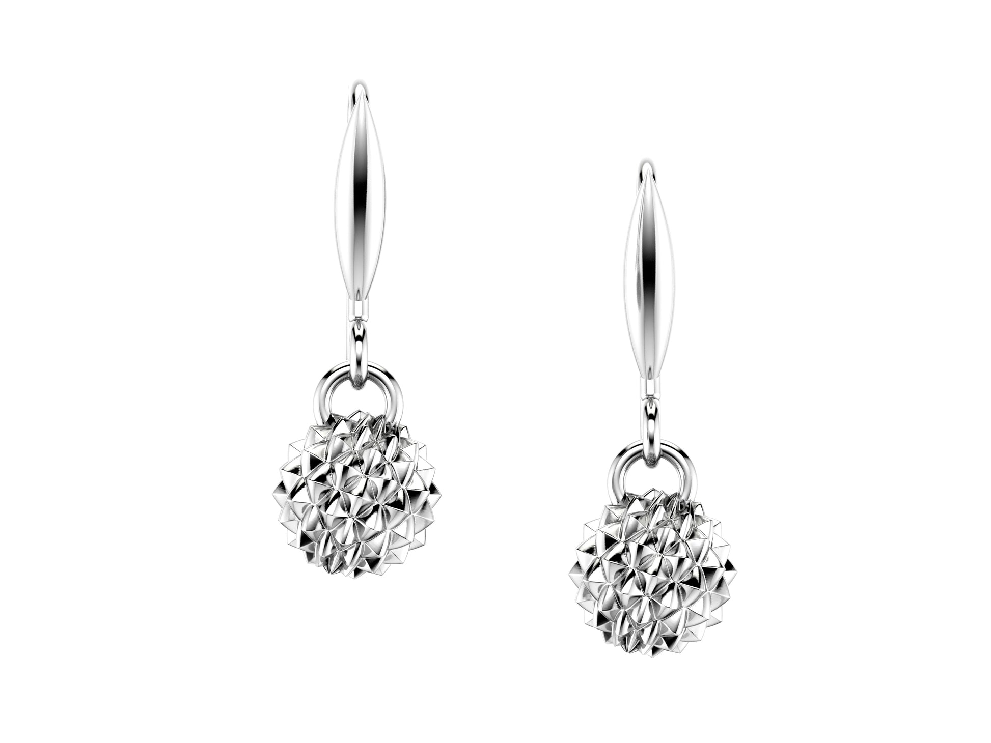 Flores de MatiJaro earrings, 18K white gold.   