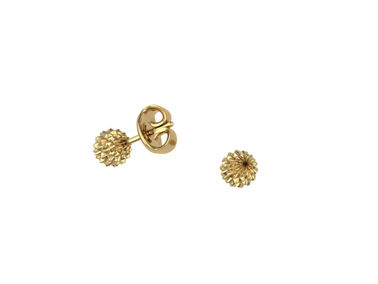 Flores de MatiJaro earrings, 18K yellow gold.