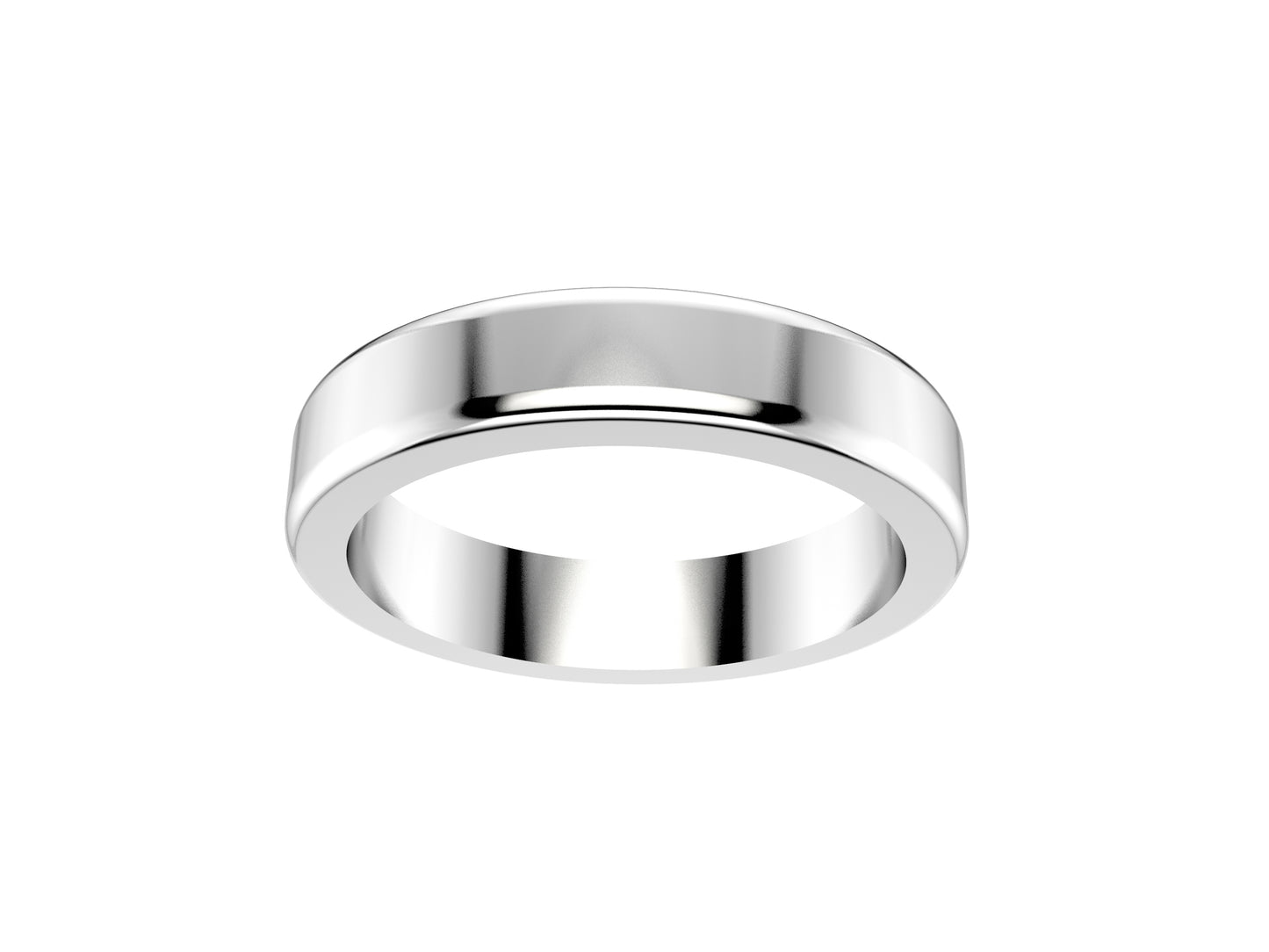 Love P wedding band, width 4.3 mm, platina 950.