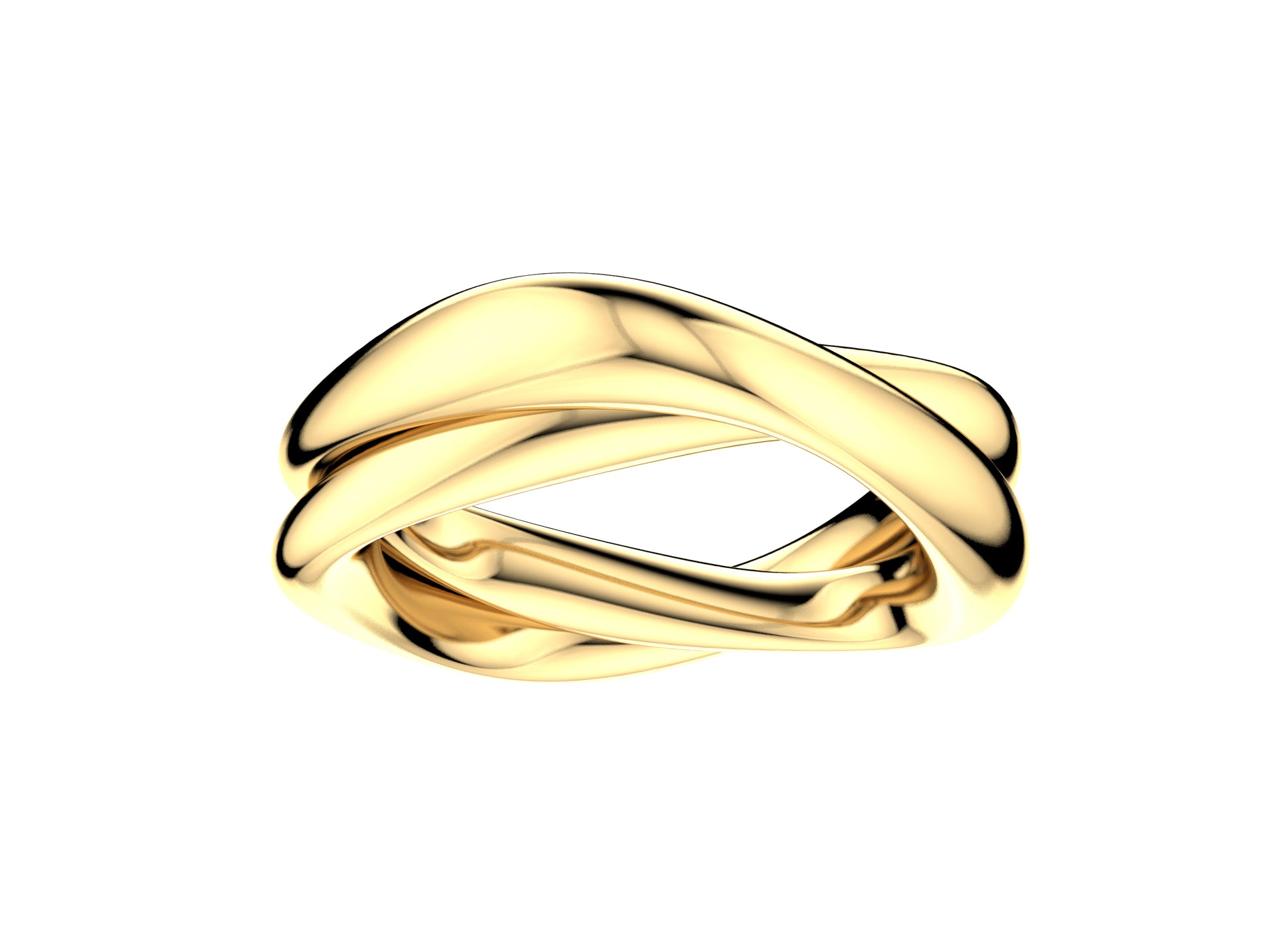 Hit New Style ring WM, 18K yellow gold. Width of the pattern: 6.0 mm.