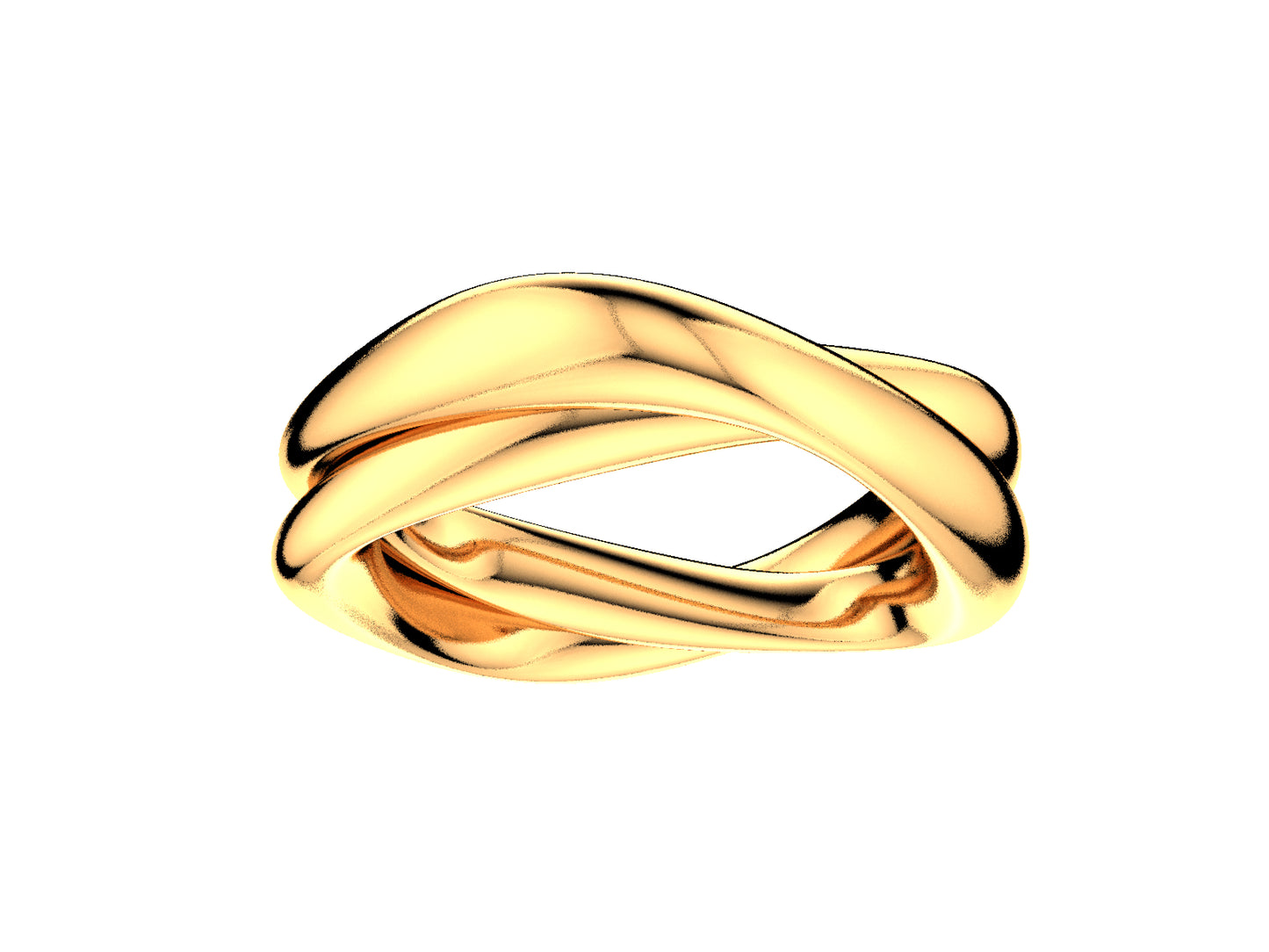 Hit New Style WM ring, 18K rose gold. Width of the pattern: 6.0 mm.