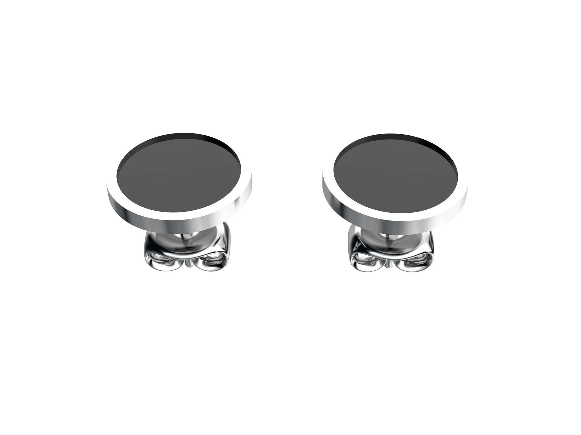 Hit New Style earrings, 925 sterling silver, enamel. Inner diameter 14 mm.