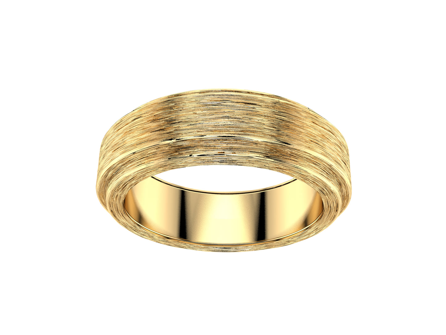 Love WM wedding band, width 5.0 mm, 18K yellow gold.