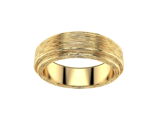 Love WM wedding band, width 5.0 mm, 18K yellow gold.