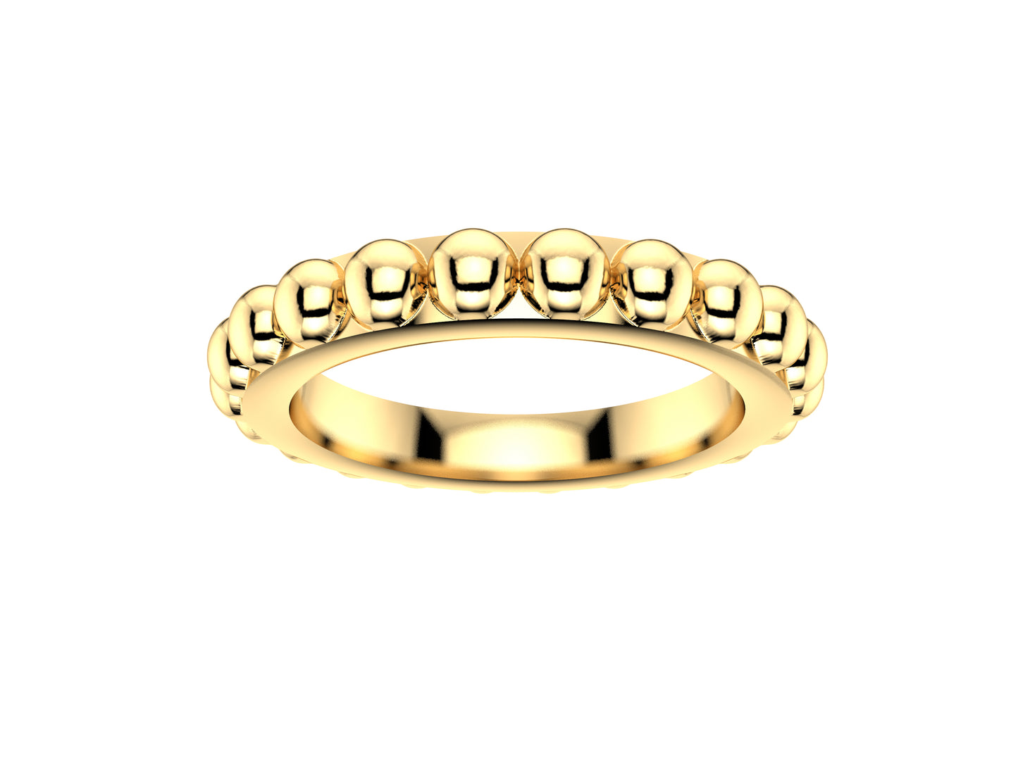 Hit New Style ring, 18K yellow gold. Width of the pattern: 3.5 mm.