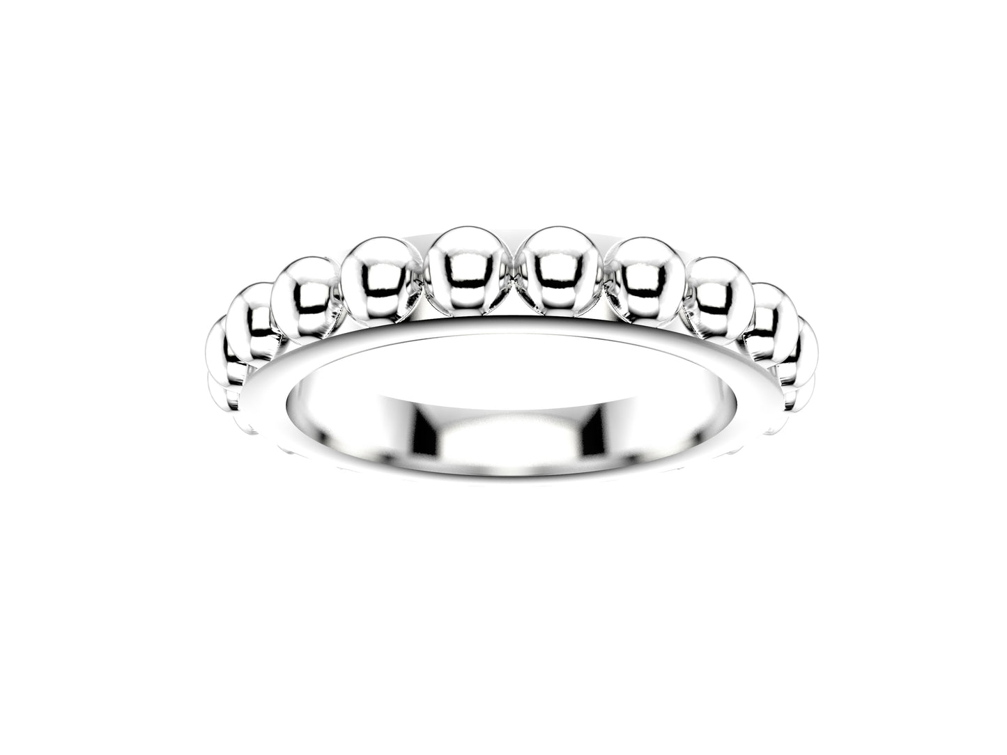 Hit New Style ring, 18K white gold. Width of the pattern: 3.5 mm.