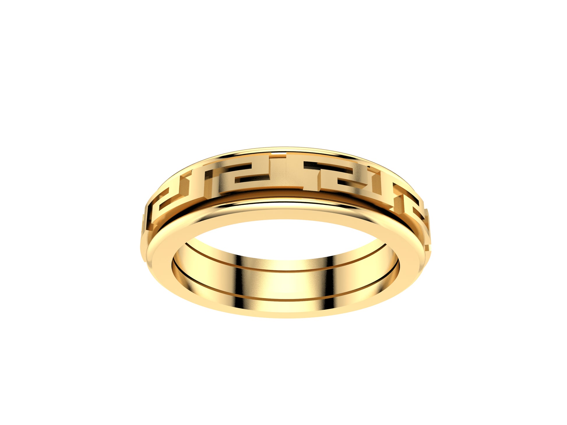 Hit New Style WM wedding band, width 6.0 mm, 18K yellow gold.