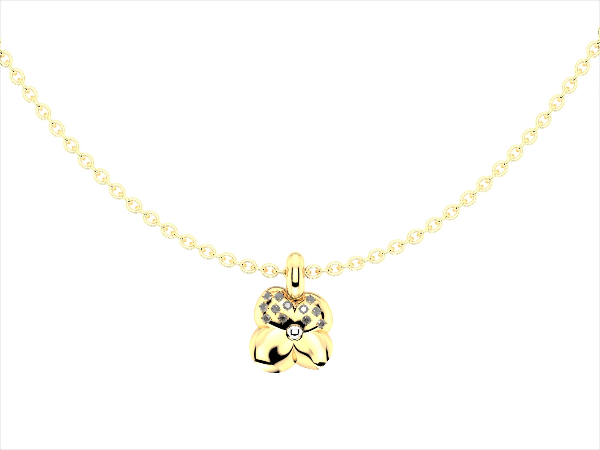 MatiJaro Flores necklace, 18K yellow gold. Length: 60 – 60.4 cm. Width of the motif: 9 mm. Length of the motif: 9 mm.