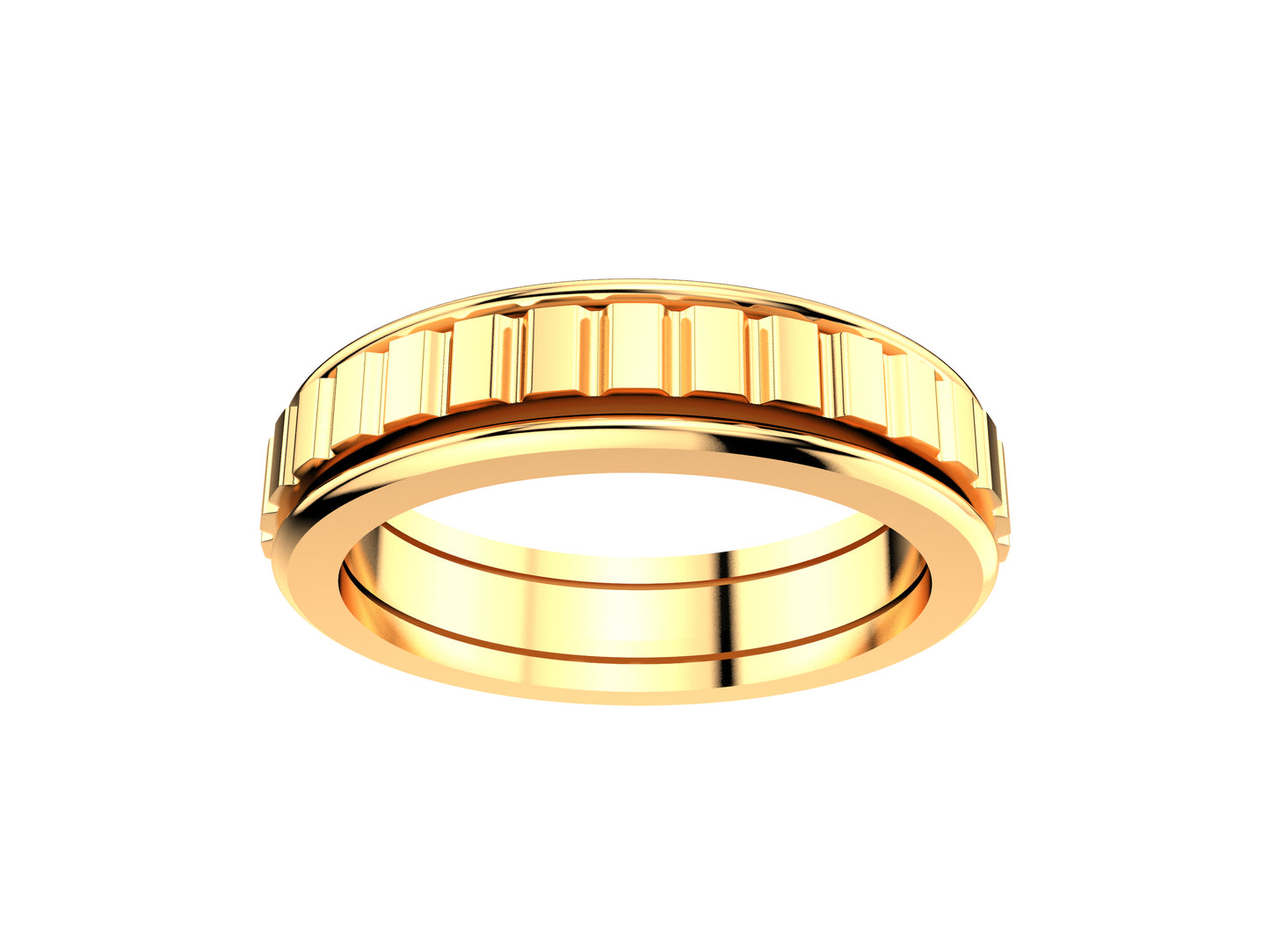 Hit New Style WM wedding band, width 4.0 mm, 18 K rose gold.