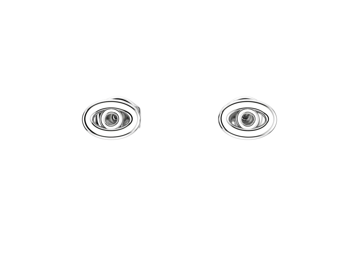 Hit New Style earrings, 925 sterling silver. Diameter 13 mm.