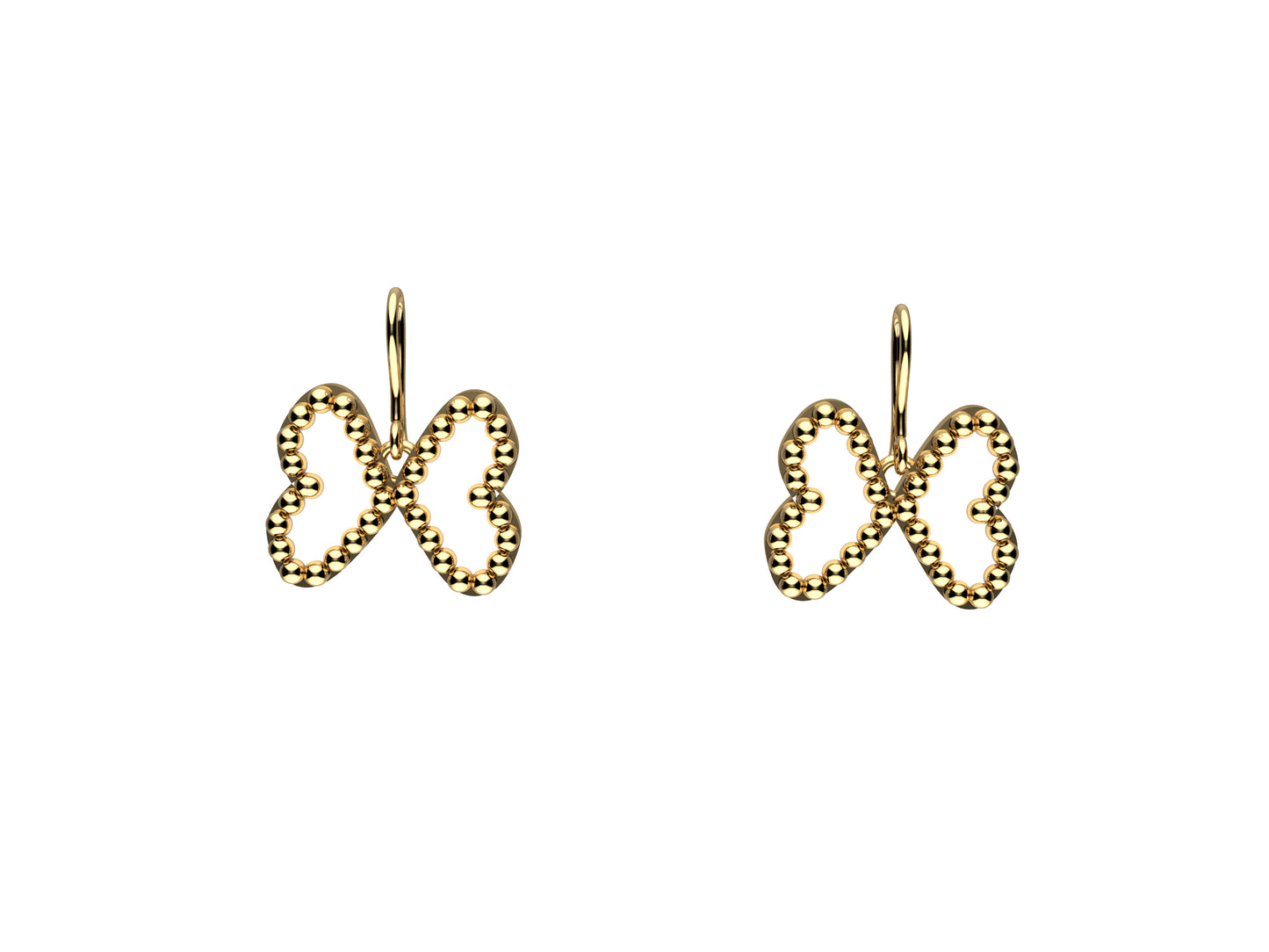 Flores de MatiJaro Flores Earrings, 18K yellow gold, pearl. Diameter of motif: 20 mm x 16 mm.    