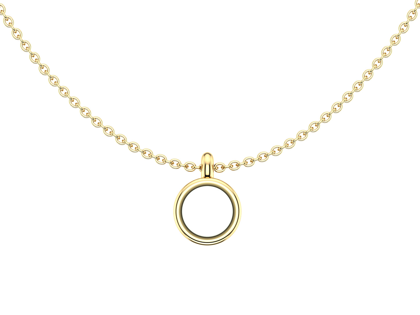 MatiJaro Pearl necklace, 18K yellow gold, set with an Akoya pearl.