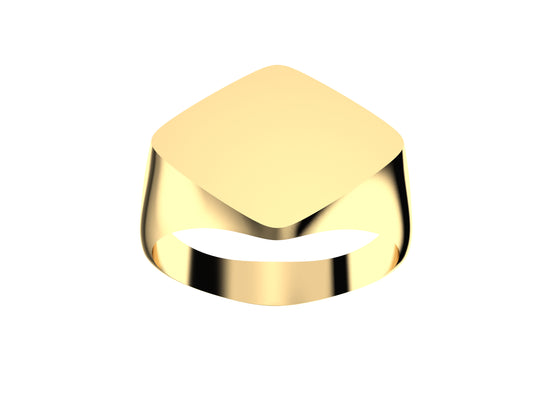 Hit New Style WM ring, 18K yellow gold. Width of the pattern: 12.0 mm.