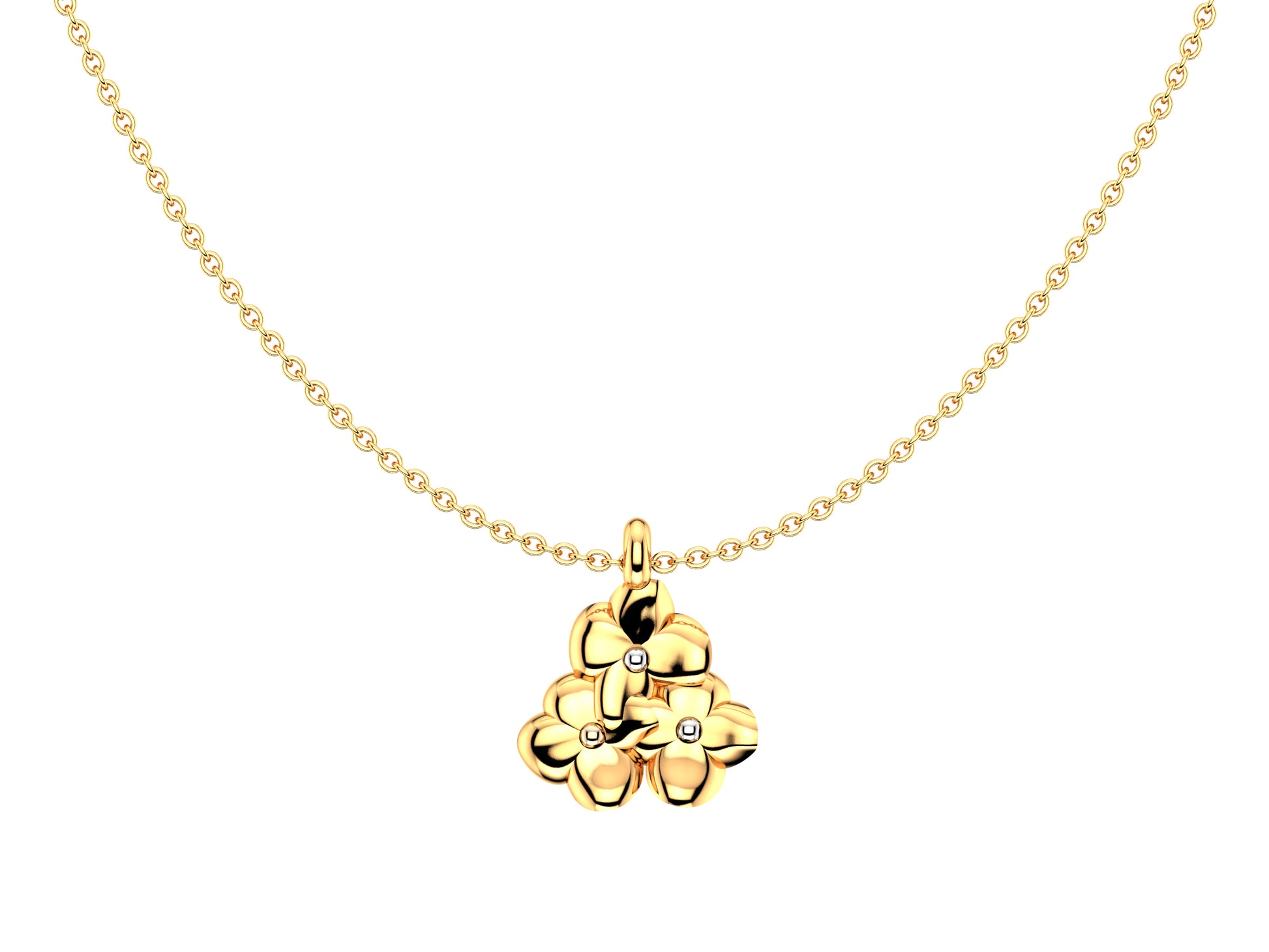 Flores de MatiJaro necklace, 18K rose gold. Length: 60 – 60.4 cm. Width of the motif: 16 mm. Length of the motif: 16 mm.