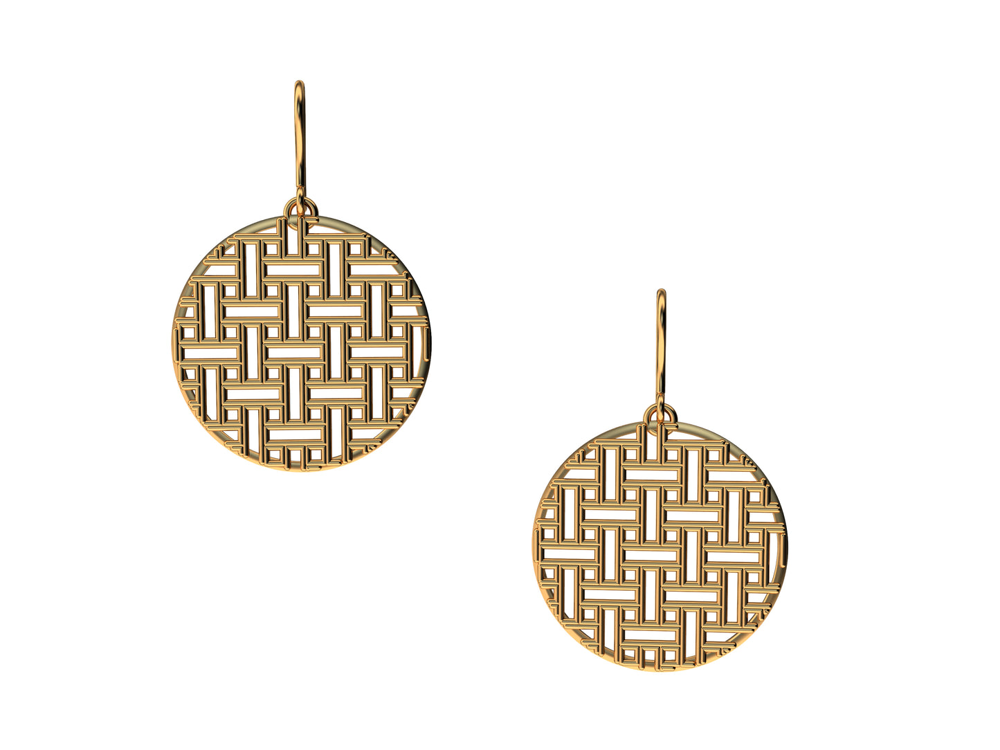 Hit New Style earrings, 18 K rose gold. Inner diameter 26 mm.