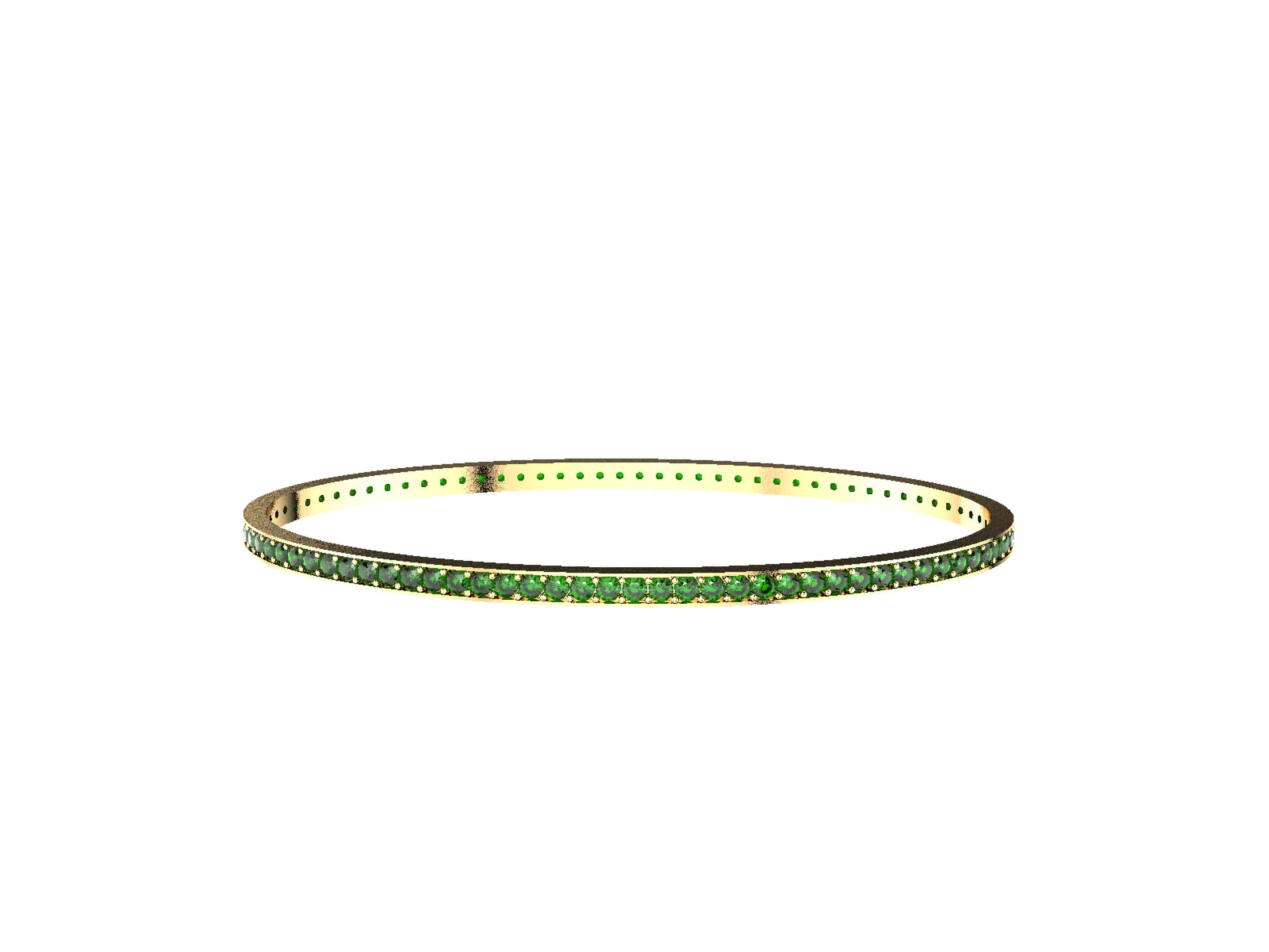 Rainbow bracelet, 18K yellow gold, set with 88 tsavorite.