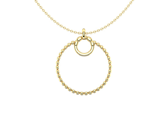 Hit New Style necklace, 18K yellow gold. Inner diameter 35mm. Chain length: 420 mm.