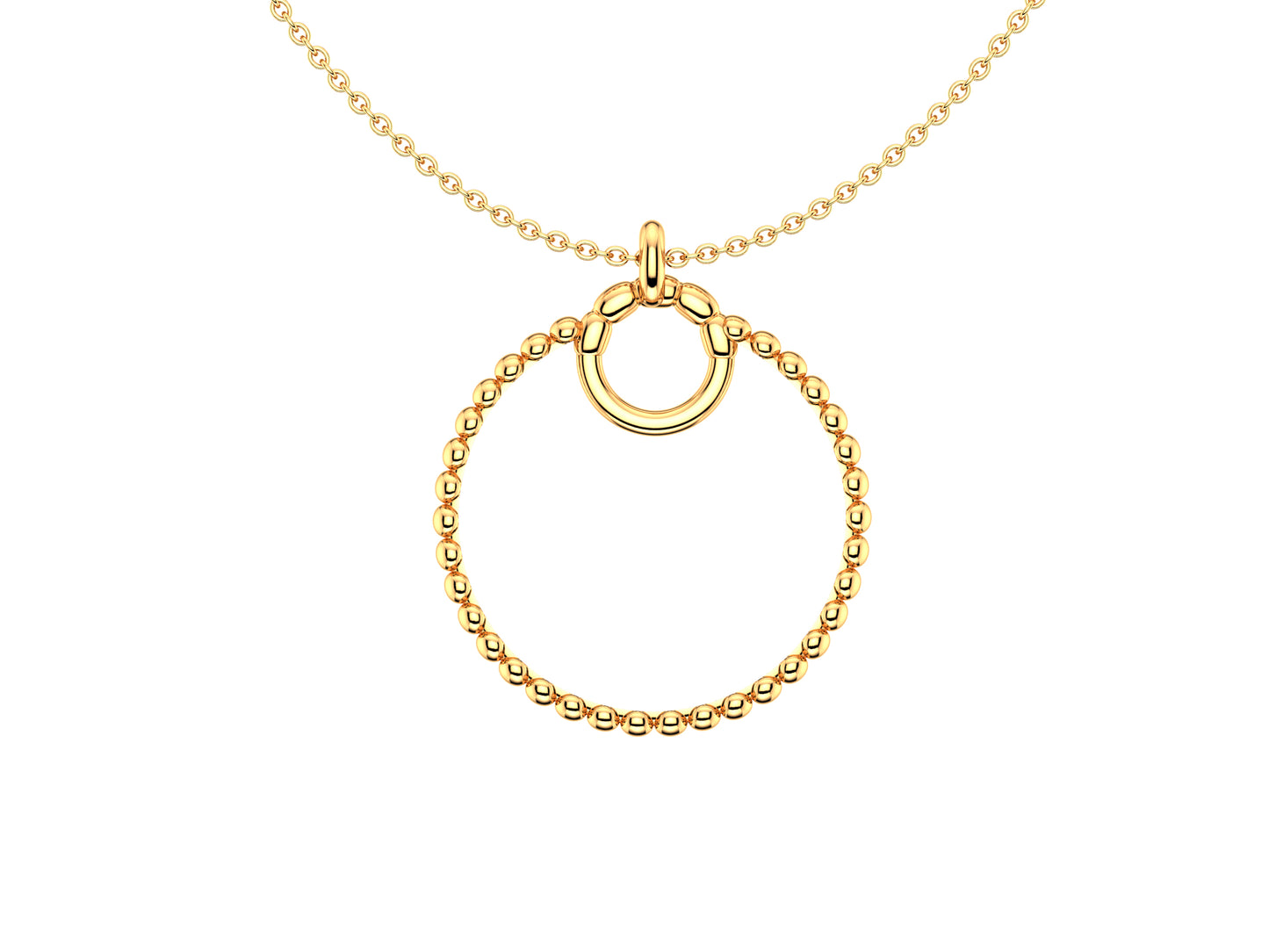 Hit Ne Style necklace, 18K rose gold. Inner diameter 35mm. Chain length: 420mm.